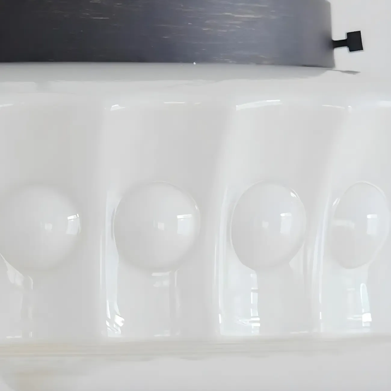 Vintage Flush Mount Chandelier with Frosted Glass Image - 9