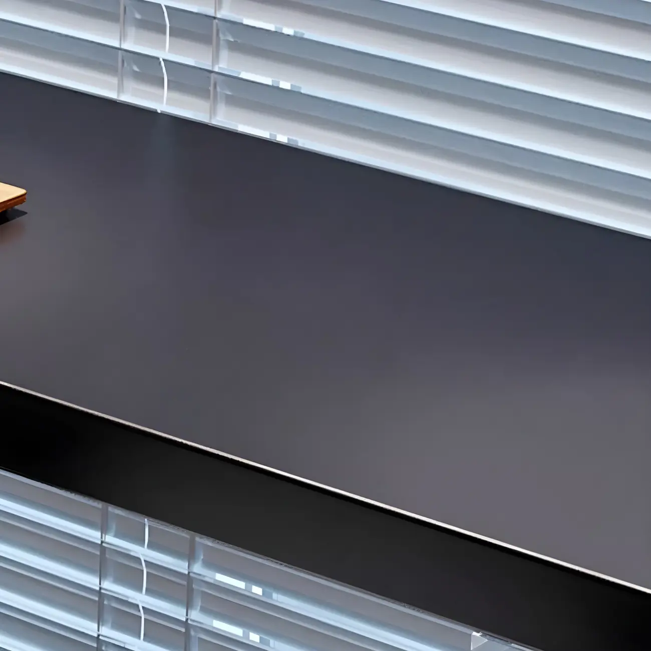 Minimalist Black Wood Clear Base Bar Table for Kitchen Dining Image - 7 | homeyfad