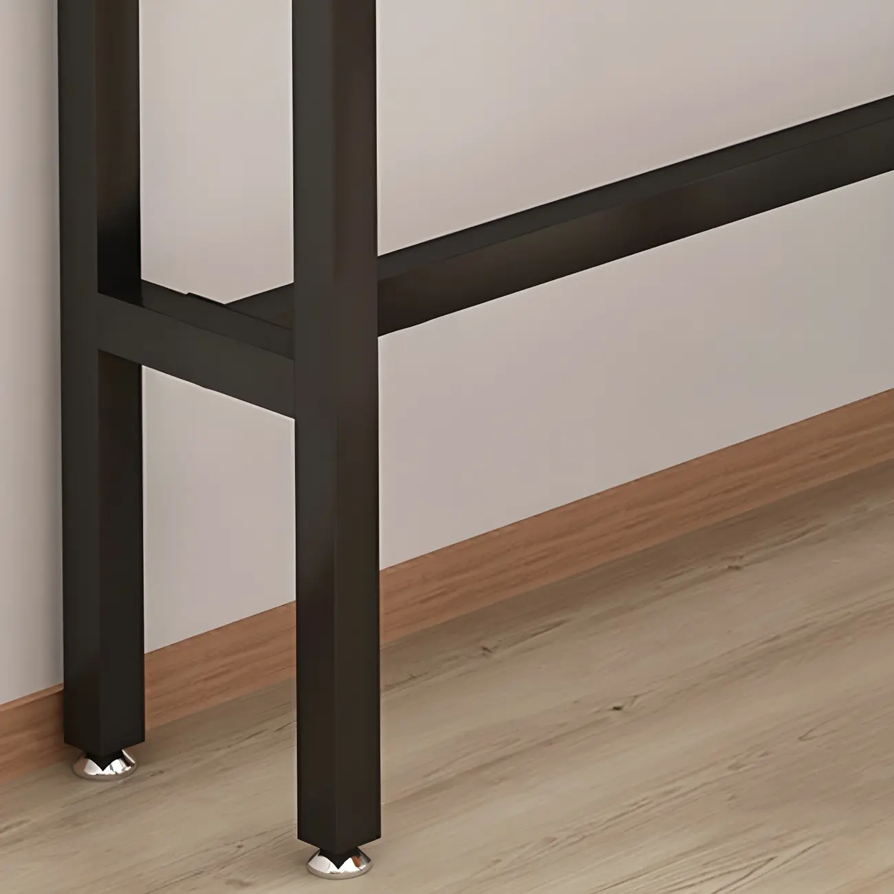 Modern L-Shape Natural Wood Metal Trestle Bar Tables Image - 6 | homeyfad