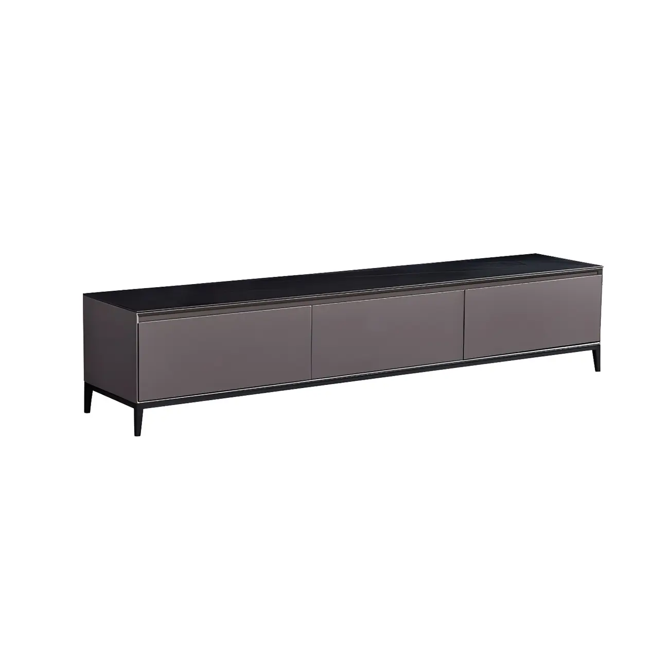 Elegant Stone TV Stand with Enclosed Storage for Living Room Image - 4 | homeyfad