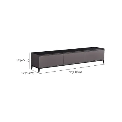 Elegant Stone TV Stand with Enclosed Storage for Living Room #size