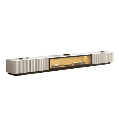Durable Stone Mueble Para TV Stand with Soft Close Drawers Image - 7