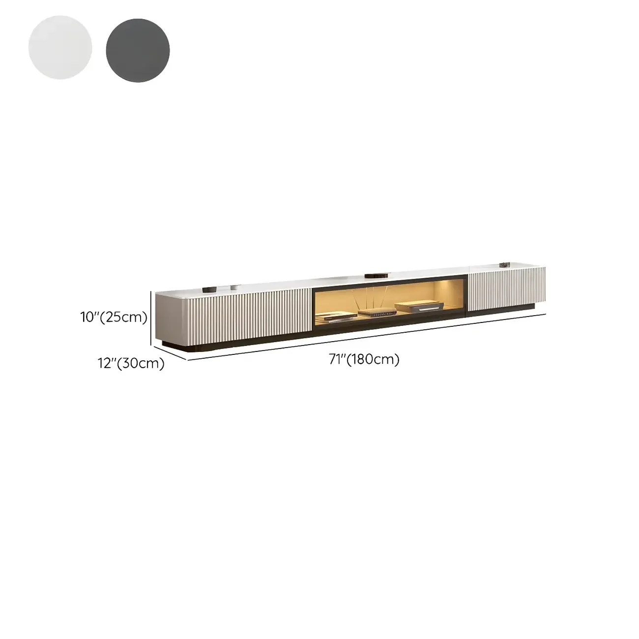 Durable Stone Mueble Para TV Stand with Soft Close Drawers Image - 15