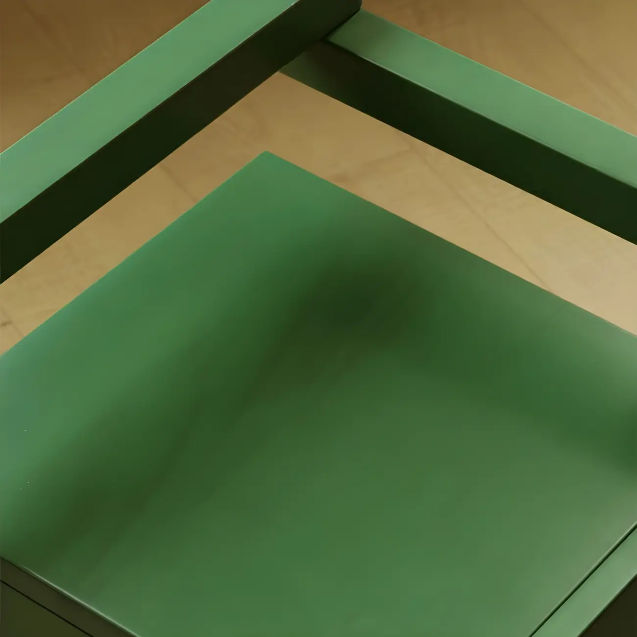 Green Wooden 1 Drawer Narrow Bedroom Nightstand Image - 5 | homeyfad