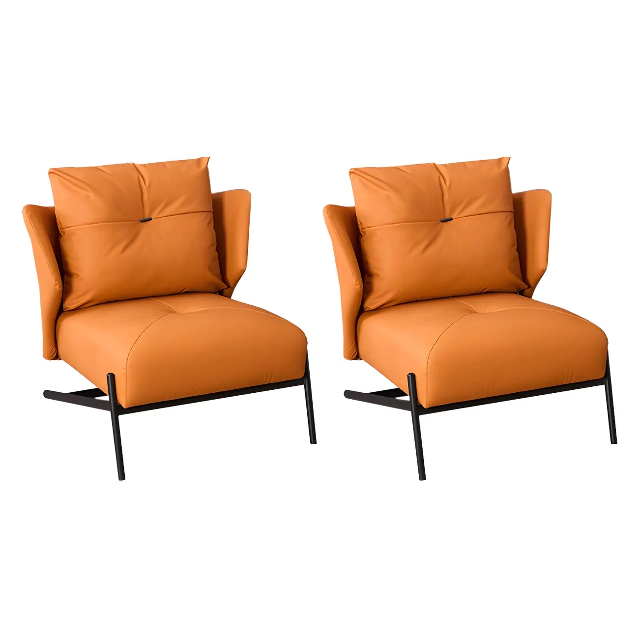 Modern Cat-Resistant Leather High Back Accent Chair Image - 9 | homeyfad