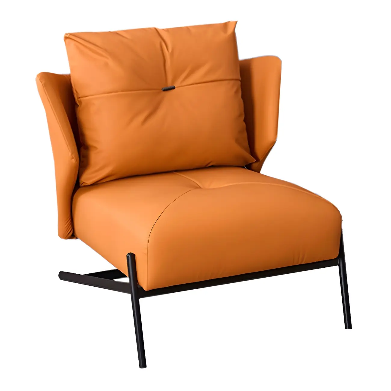 Modern Cat-Resistant Leather High Back Accent Chair Image - 10 | homeyfad