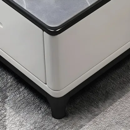 Contemporary Stone Mueble Para TV Stand with Drawer for Home Image - 9
