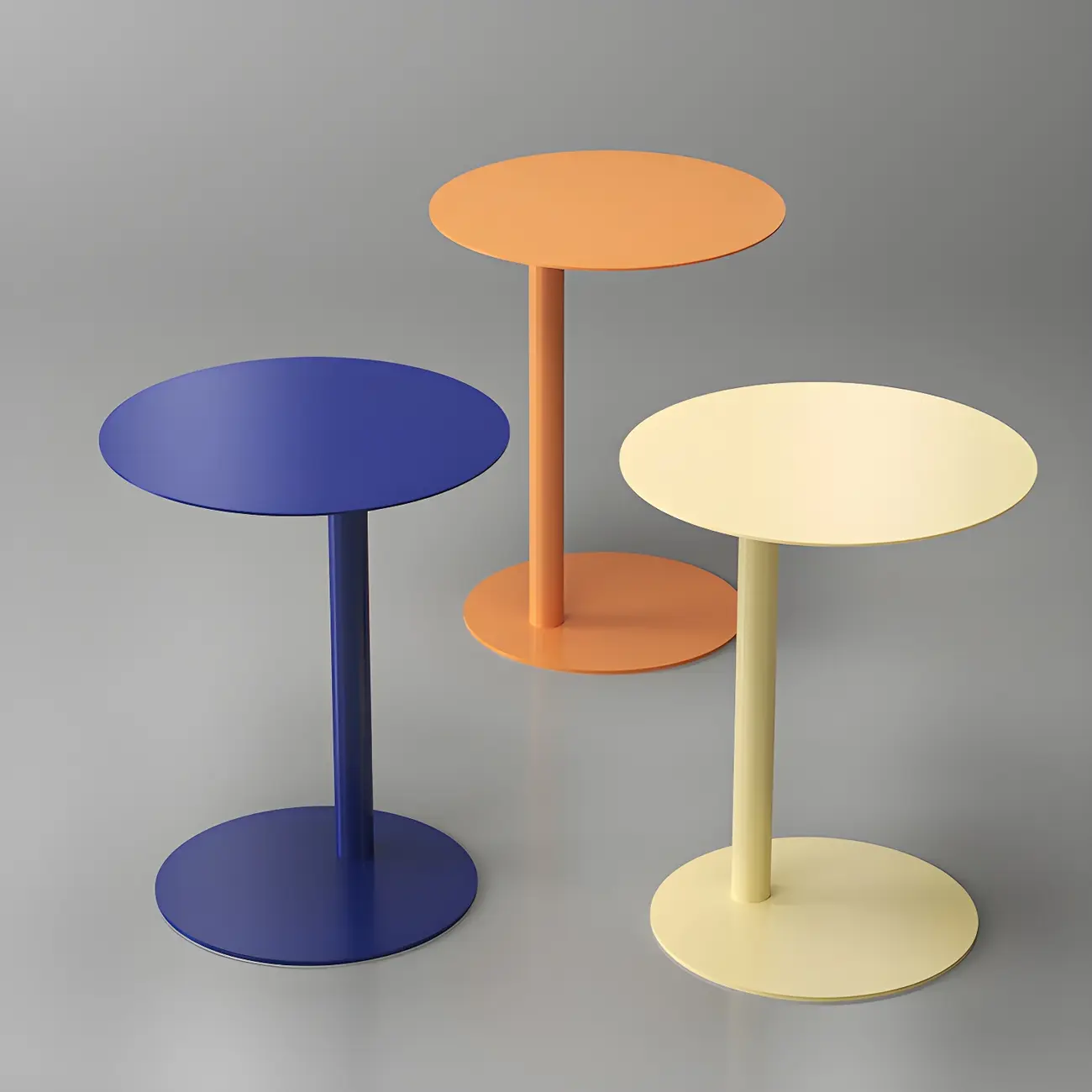 Colorful Round Metal C-Shaped Side Table for Living Room Image - 5 | homeyfad