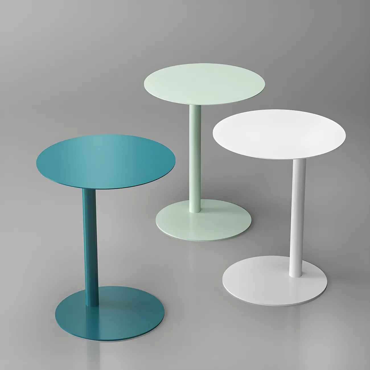 Colorful Round Metal C-Shaped Side Table for Living Room Image - 7 | homeyfad