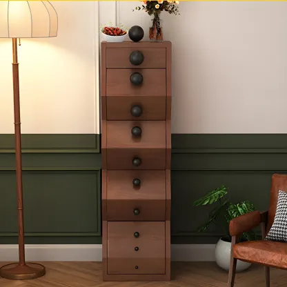 49" 6-drawer Modern Wood Narrow Elegant Lingerie Chest Image - 2