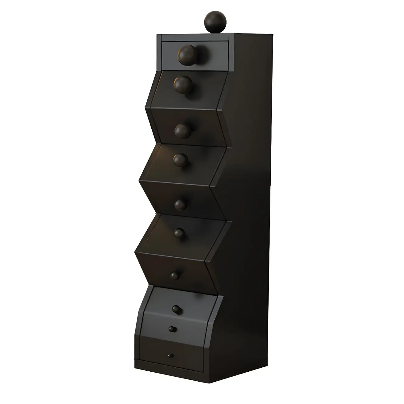 49" 6-drawer Modern Wood Narrow Elegant Lingerie Chest Image - 9