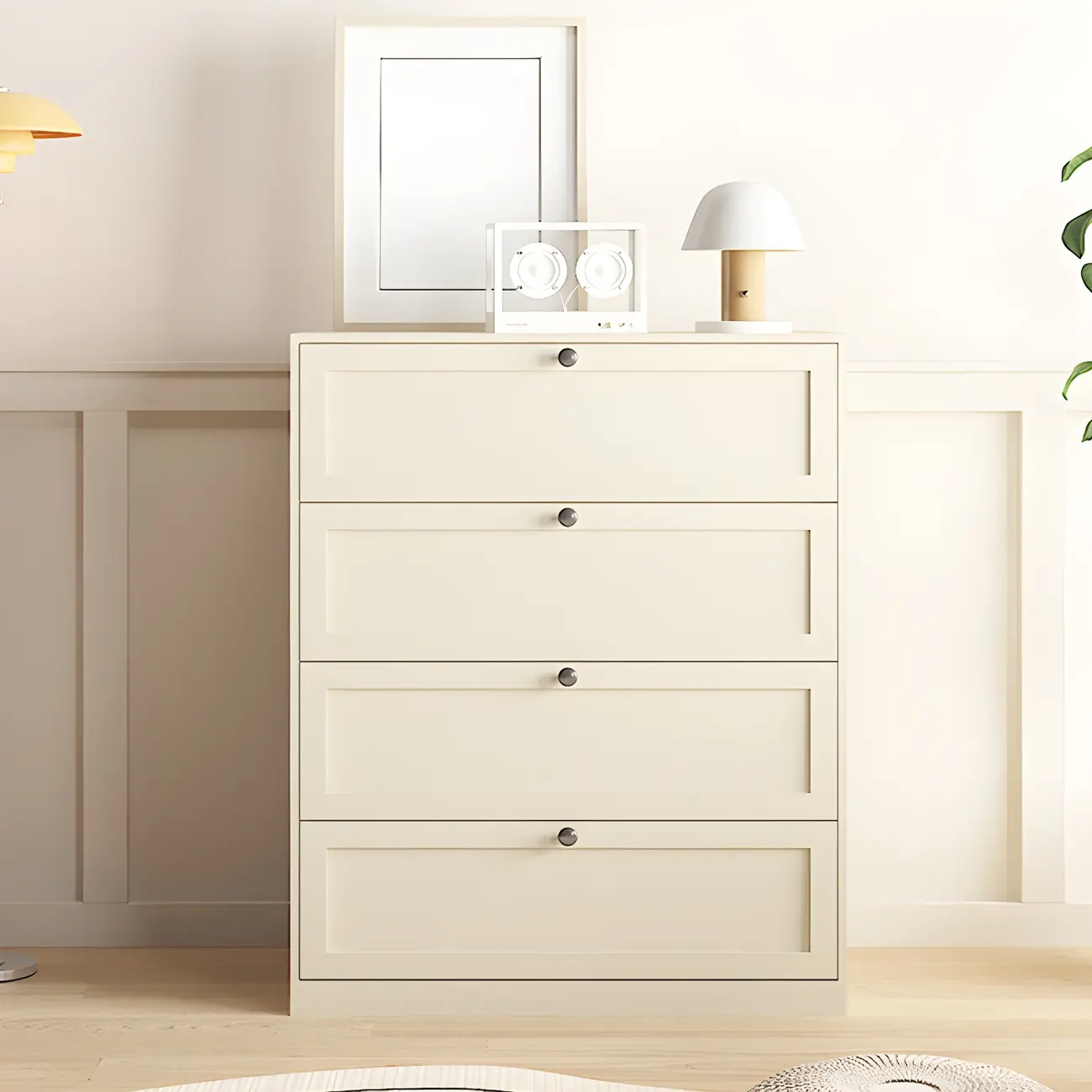 Elegant White Steel Dressers & Chests with Drawers for Home Image - 2 | homeyfad