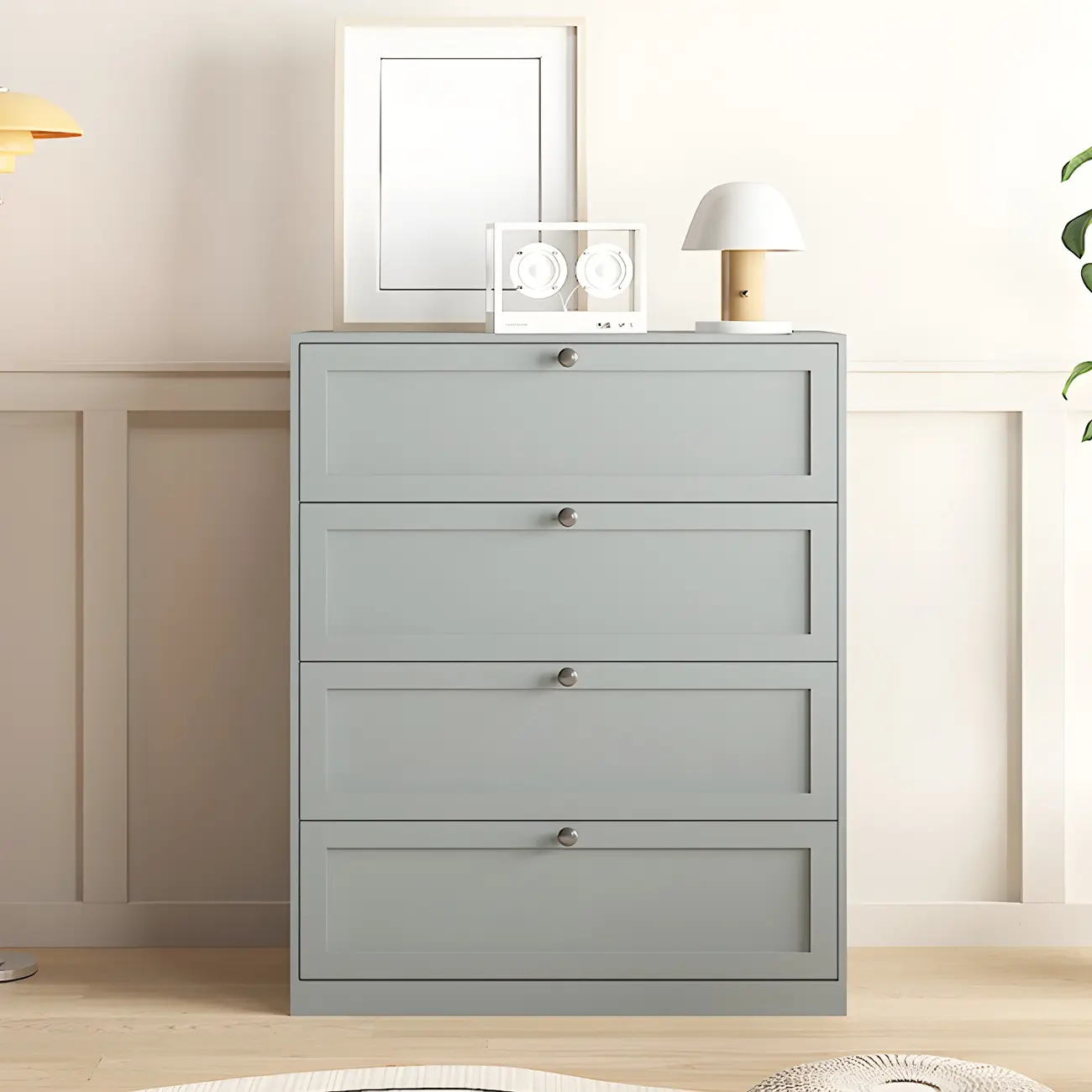 Elegant White Steel Dressers & Chests with Drawers for Home Image - 3 | homeyfad