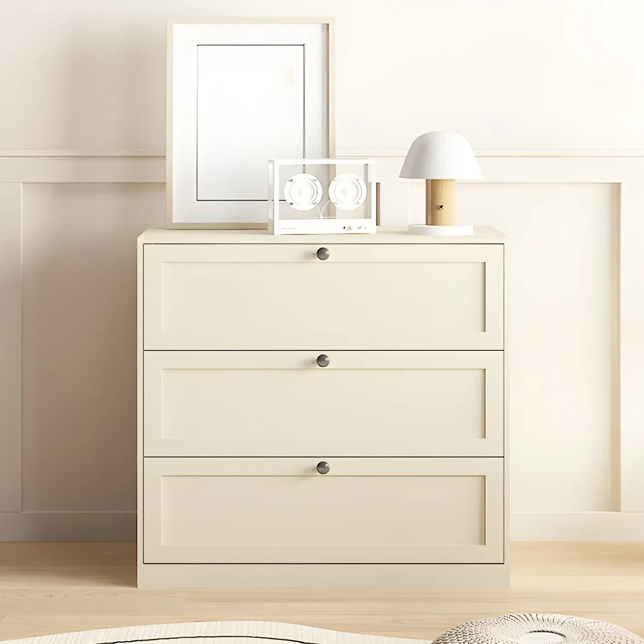 Elegant White Steel Dressers & Chests with Drawers for Home Image - 4 | homeyfad