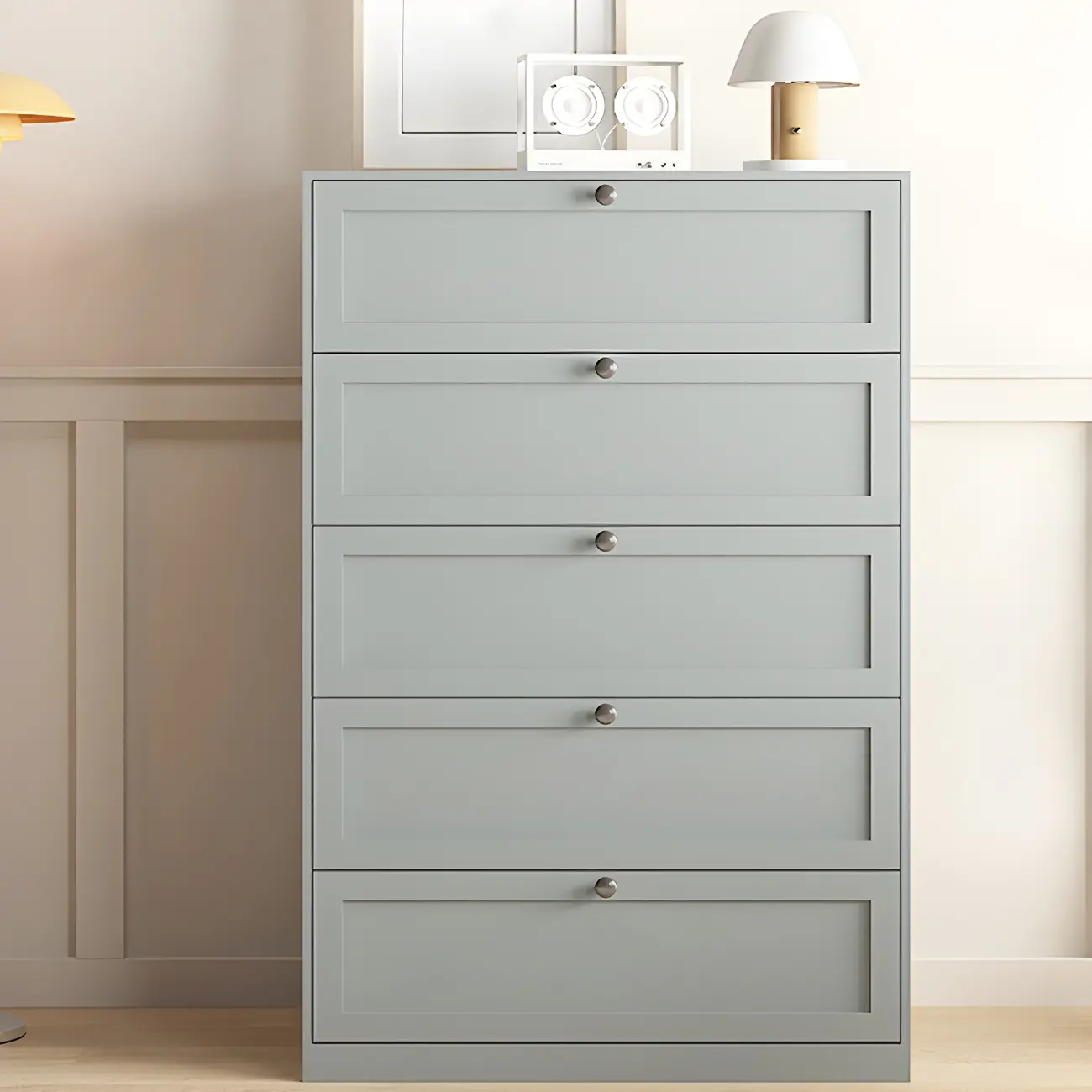 Elegant White Steel Dressers & Chests with Drawers for Home Image - 11 | homeyfad