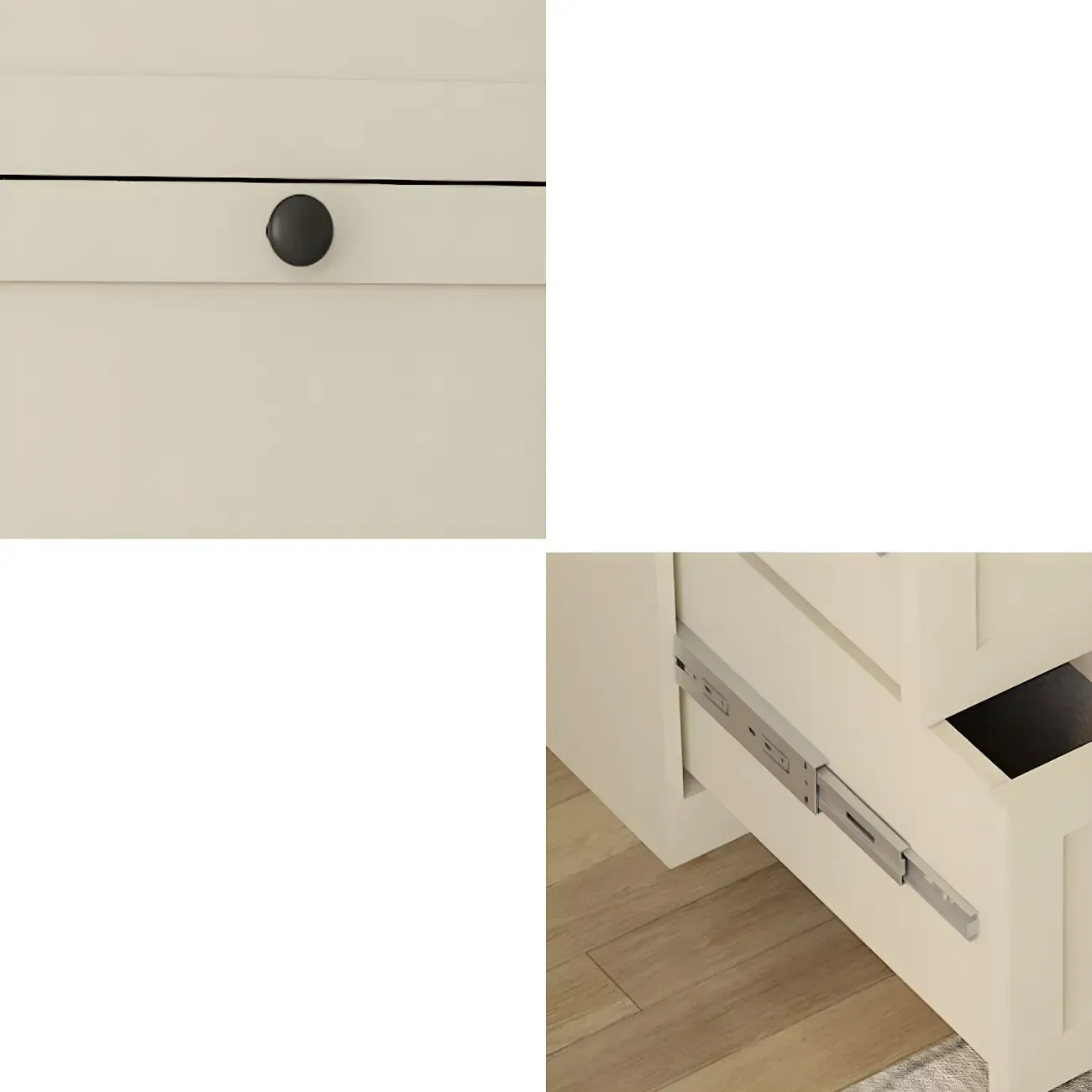 Elegant White Steel Dressers & Chests with Drawers for Home Image - 14