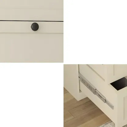 Elegant White Steel Dressers & Chests with Drawers for Home Image - 14