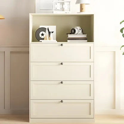 Elegant White Steel Dressers & Chests with Drawers for Home Image - 15