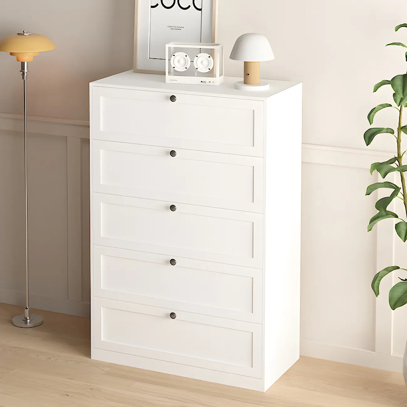 Elegant White Steel Dressers & Chests with Drawers for Home Image - 20 | homeyfad