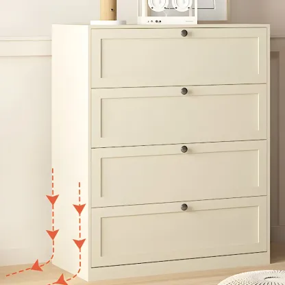Elegant White Steel Dressers & Chests with Drawers for Home Image - 22