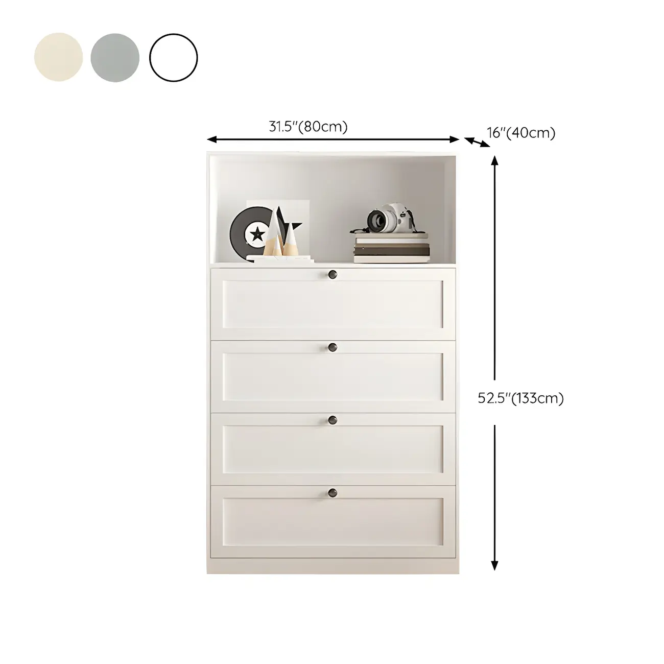 Elegant White Steel Dressers & Chests with Drawers for Home Image - 27 | homeyfad