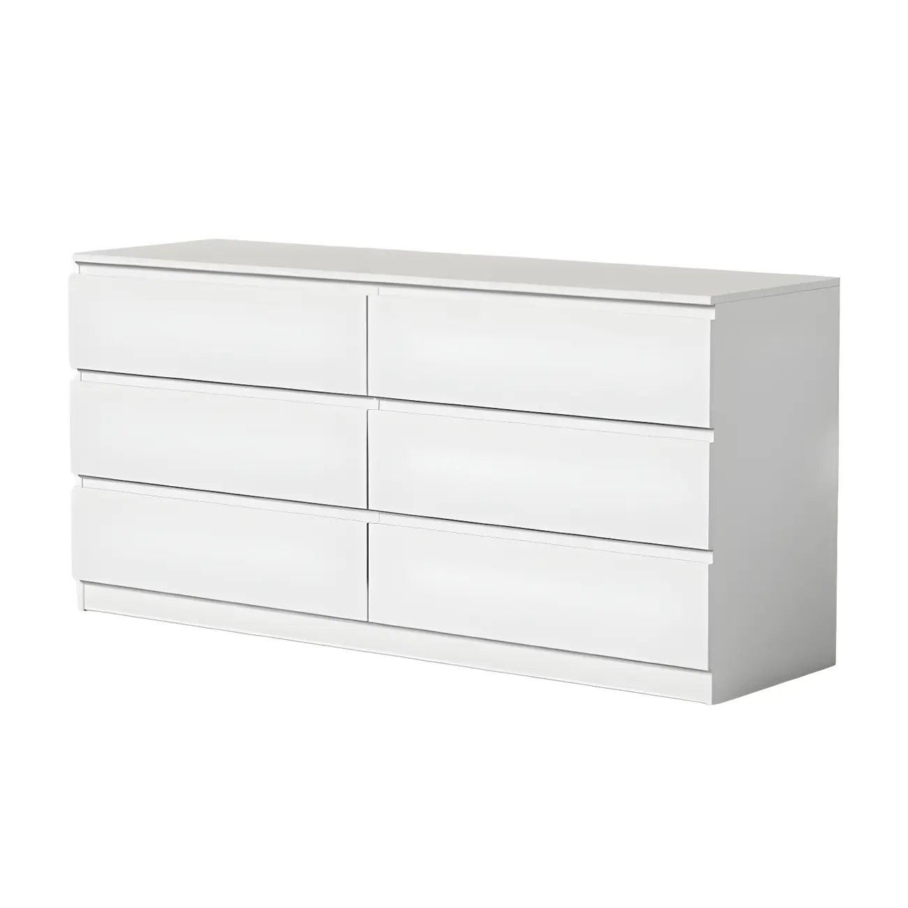 Modern 6-Drawer Wood Double Dresser Wide Chest of Drawers for Bedroom Image - 20 | homeyfad