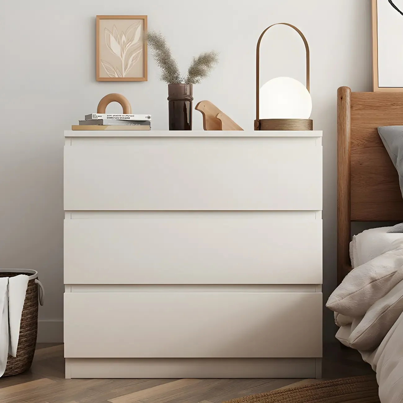 Modern 6-Drawer Wood Double Dresser Wide Chest of Drawers for Bedroom Image - 3