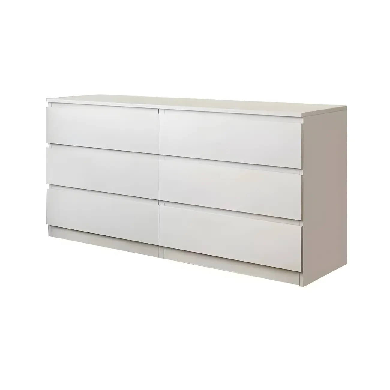 Modern 6-Drawer Wood Double Dresser Wide Chest of Drawers for Bedroom Image - 22 | homeyfad