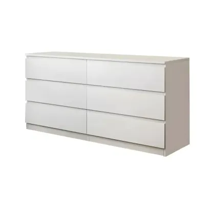 Modern 6-Drawer Wood Double Dresser Wide Chest of Drawers for Bedroom Image - 22