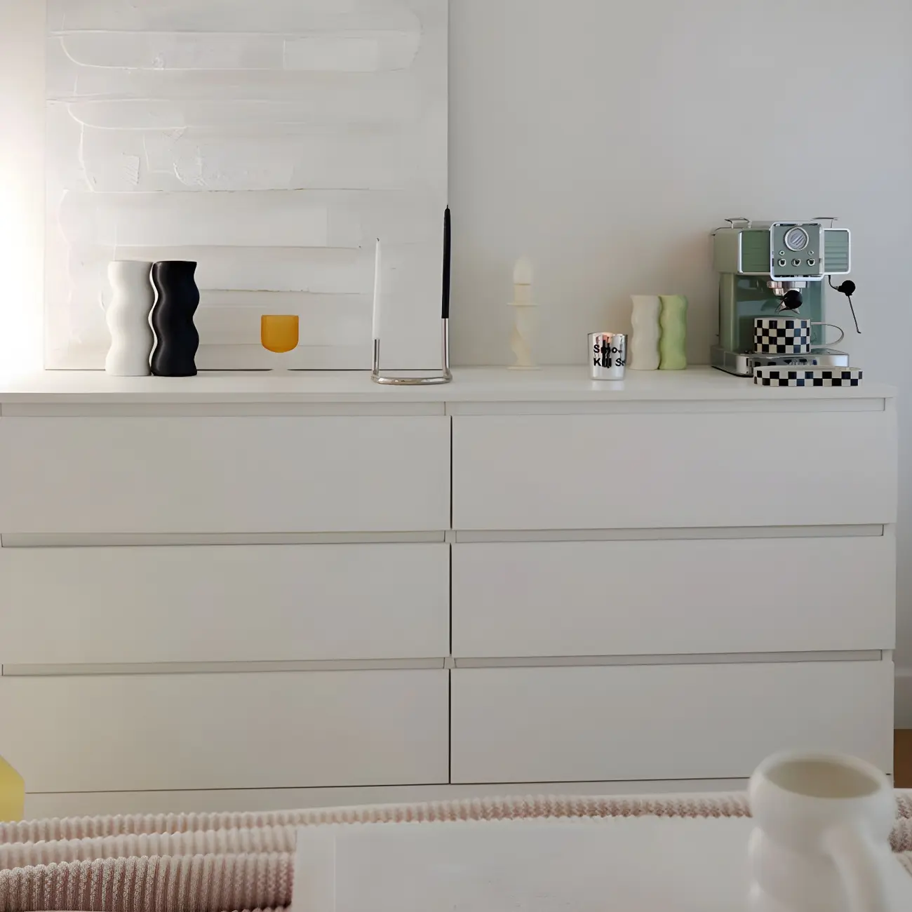 Modern 6-Drawer Wood Double Dresser Wide Chest of Drawers for Bedroom Image - 8 | homeyfad