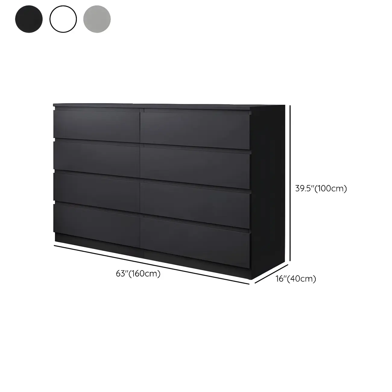 Modern 6-Drawer Wood Double Dresser Wide Chest of Drawers for Bedroom Image - 33 | homeyfad