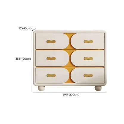 Classic Wooden Off-White Chests with Storage & Drawers Image - 11