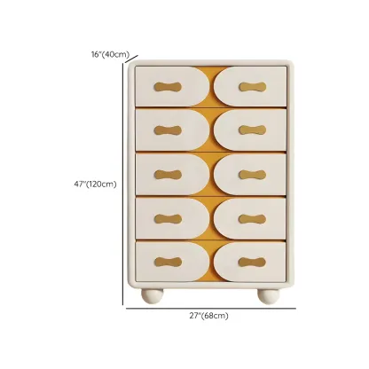Classic Wooden Off-White Chests with Storage & Drawers Image - 12
