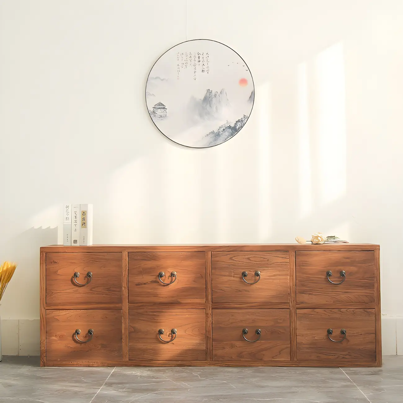 Traditional 8-Drawer Brown Horizontal Wood Large Dresser Image - 11 | homeyfad