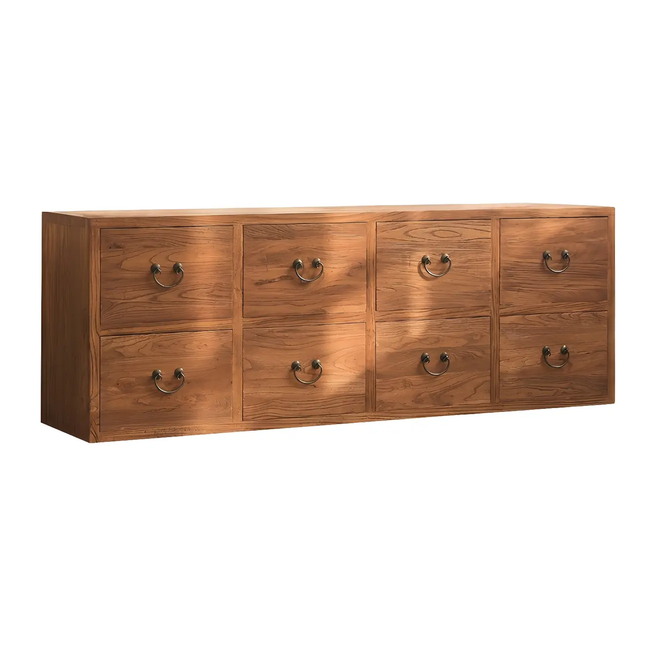 Traditional 8-Drawer Brown Horizontal Wood Large Dresser Image - 13 | homeyfad