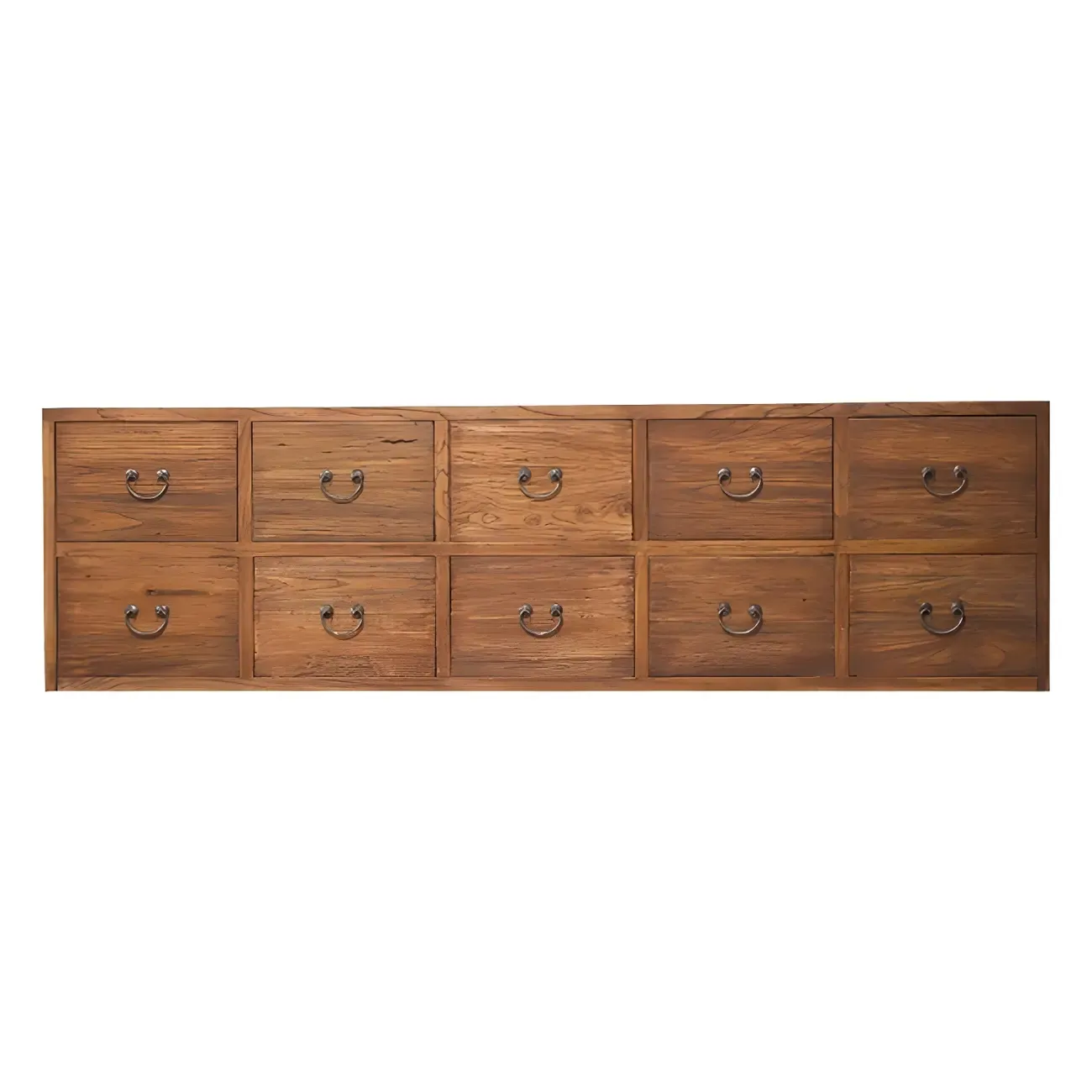 Traditional 8-Drawer Brown Horizontal Wood Large Dresser Image - 14