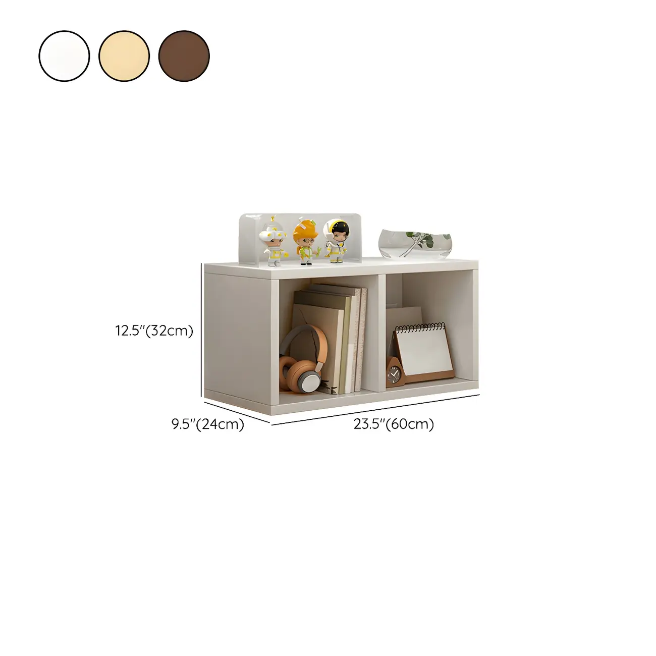 Minimalist Horizontal White Wood Open Cube Bookcase #size | homeyfad