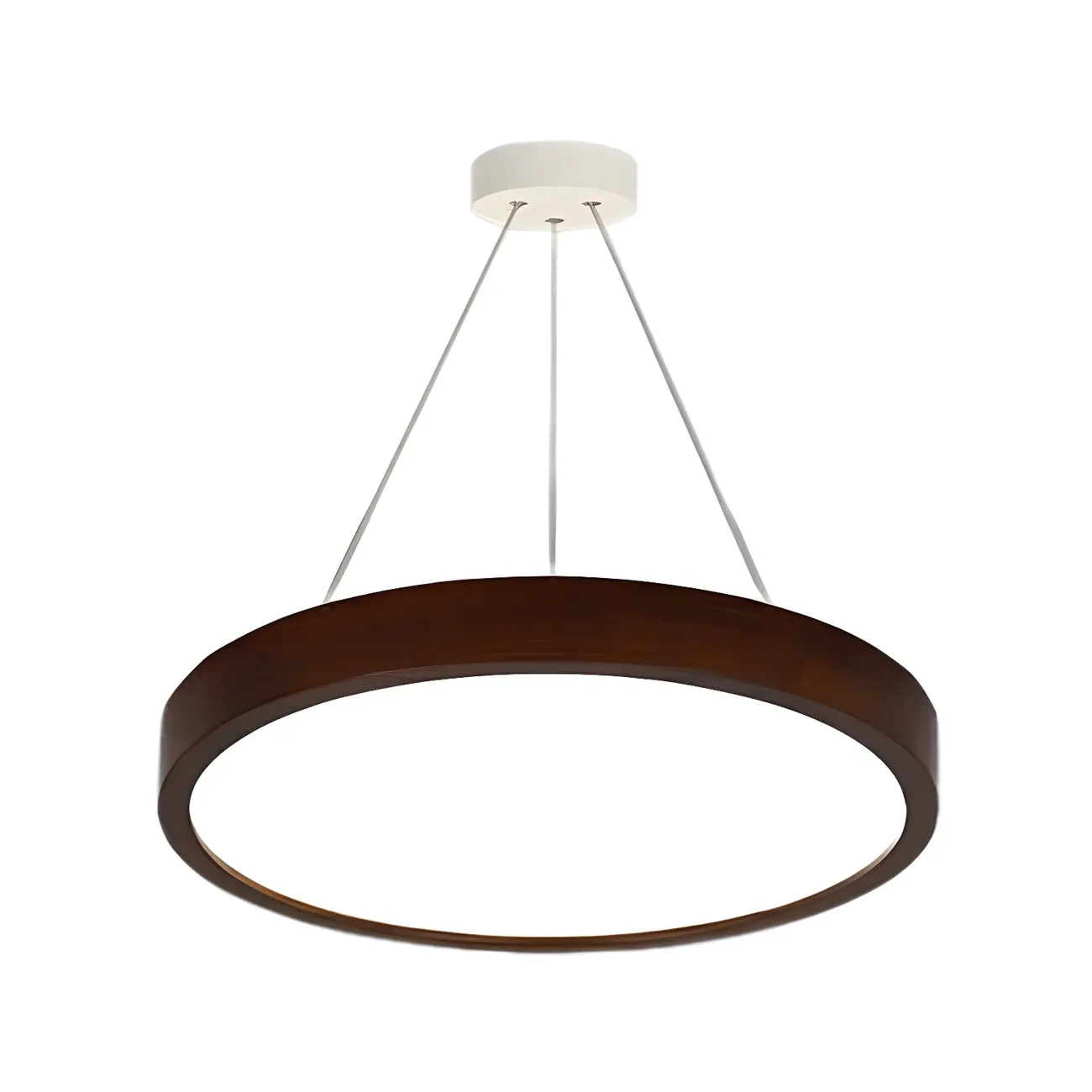 Brown Circular Acrylic Modern Linear Chandelier Light Image - 15 | homeyfad