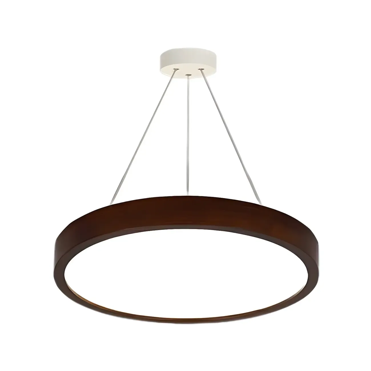 Brown Circular Acrylic Modern Linear Chandelier Light Image - 15