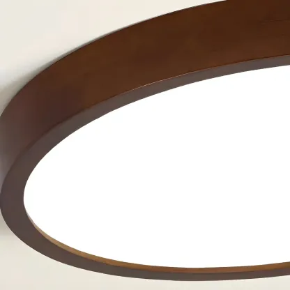 Brown Circular Acrylic Modern Linear Chandelier Light Image - 13