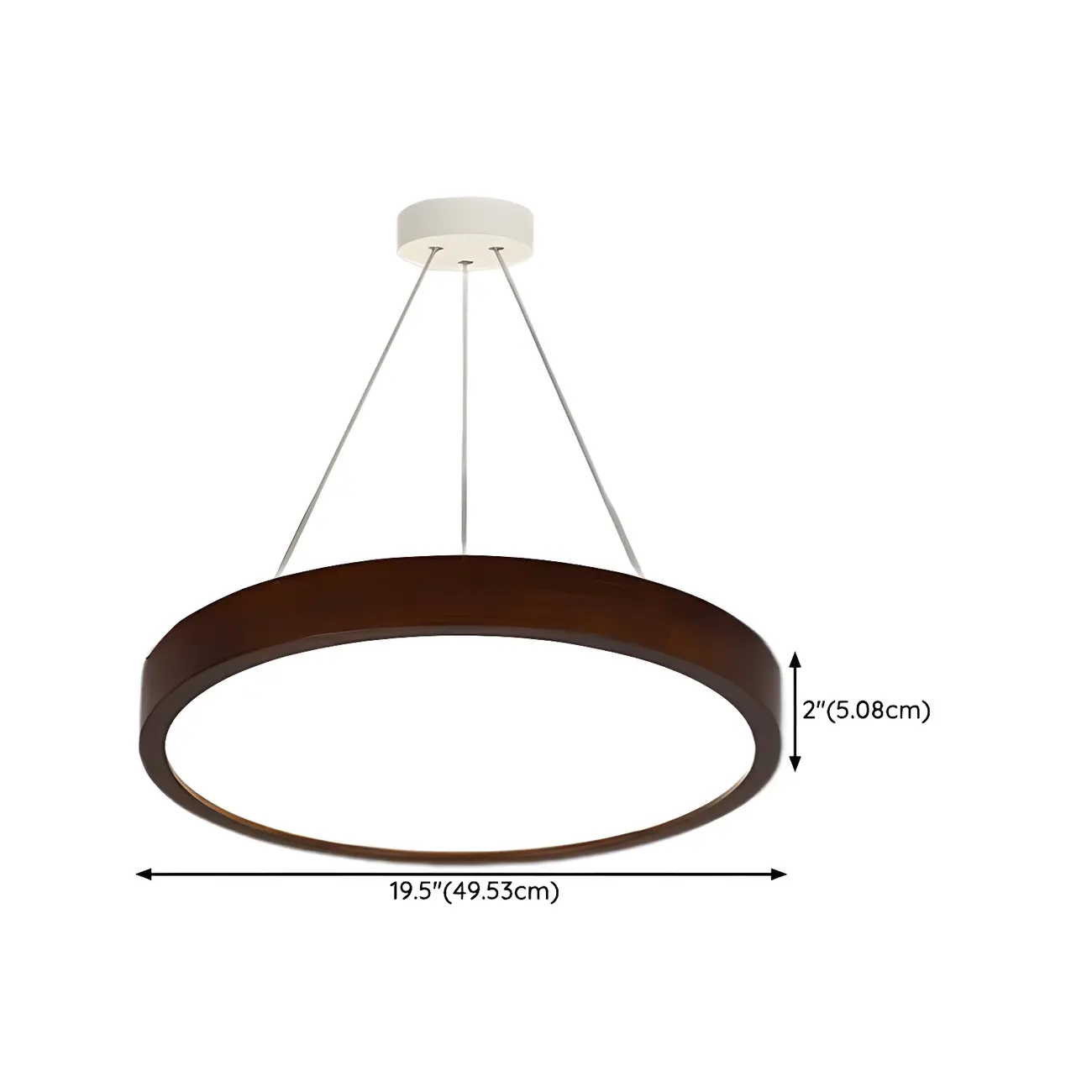 Brown Circular Acrylic Modern Linear Chandelier Light Image - 18 | homeyfad