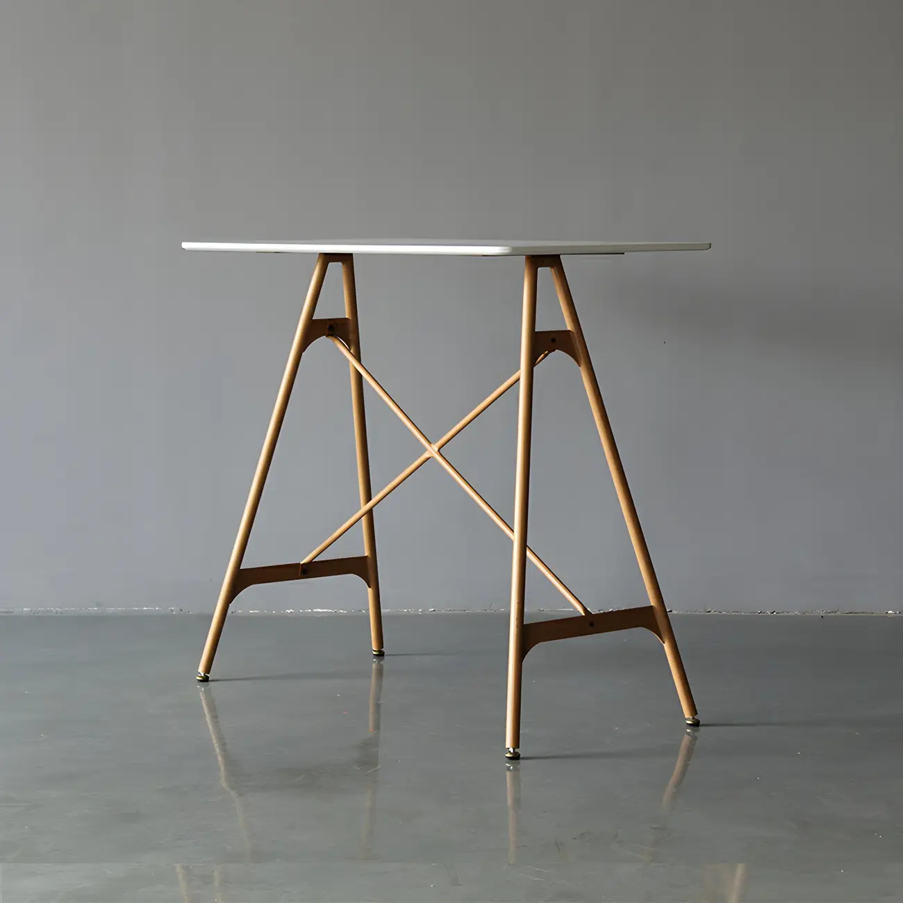 Industrial Lightweight Black Wood Wood-Tone Metal Bar Tables Image - 9 | homeyfad