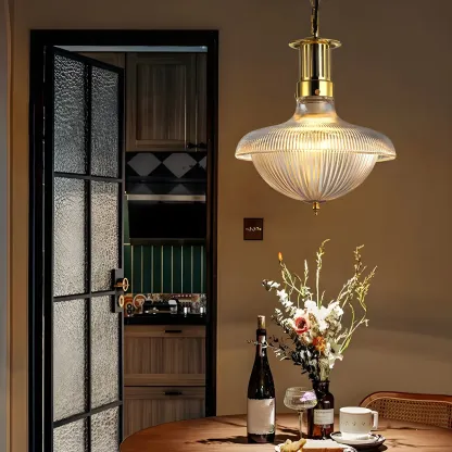 Schoolhouse Glass Gold Chandelier Pendant Light Adjustable Image - 3