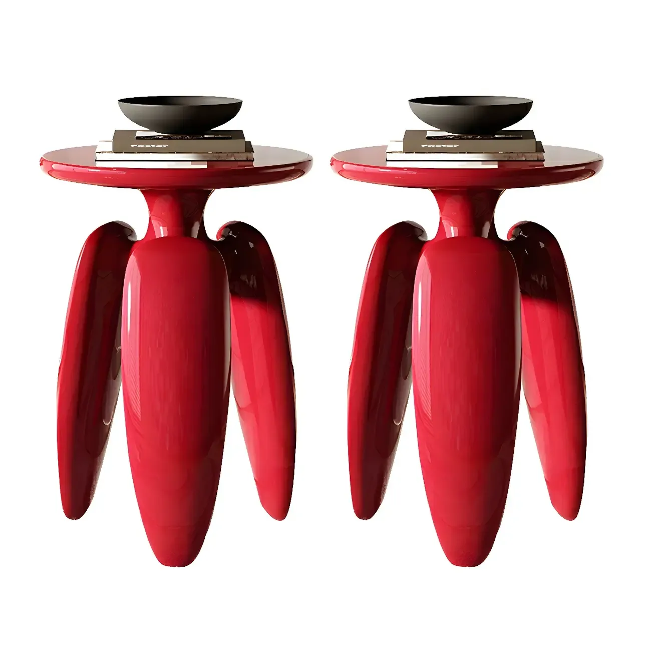 Natural Ash Wood Round Living Room Side Table Three Legs Image - 13