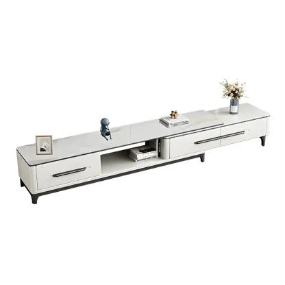 Minimalist Stone Mueble Para TV Stand with Drawers for Home Image - 3