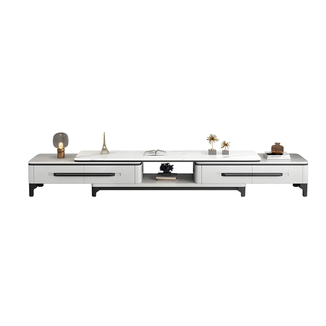 Minimalist Stone Mueble Para TV Stand with Drawers for Home Image - 4 | homeyfad