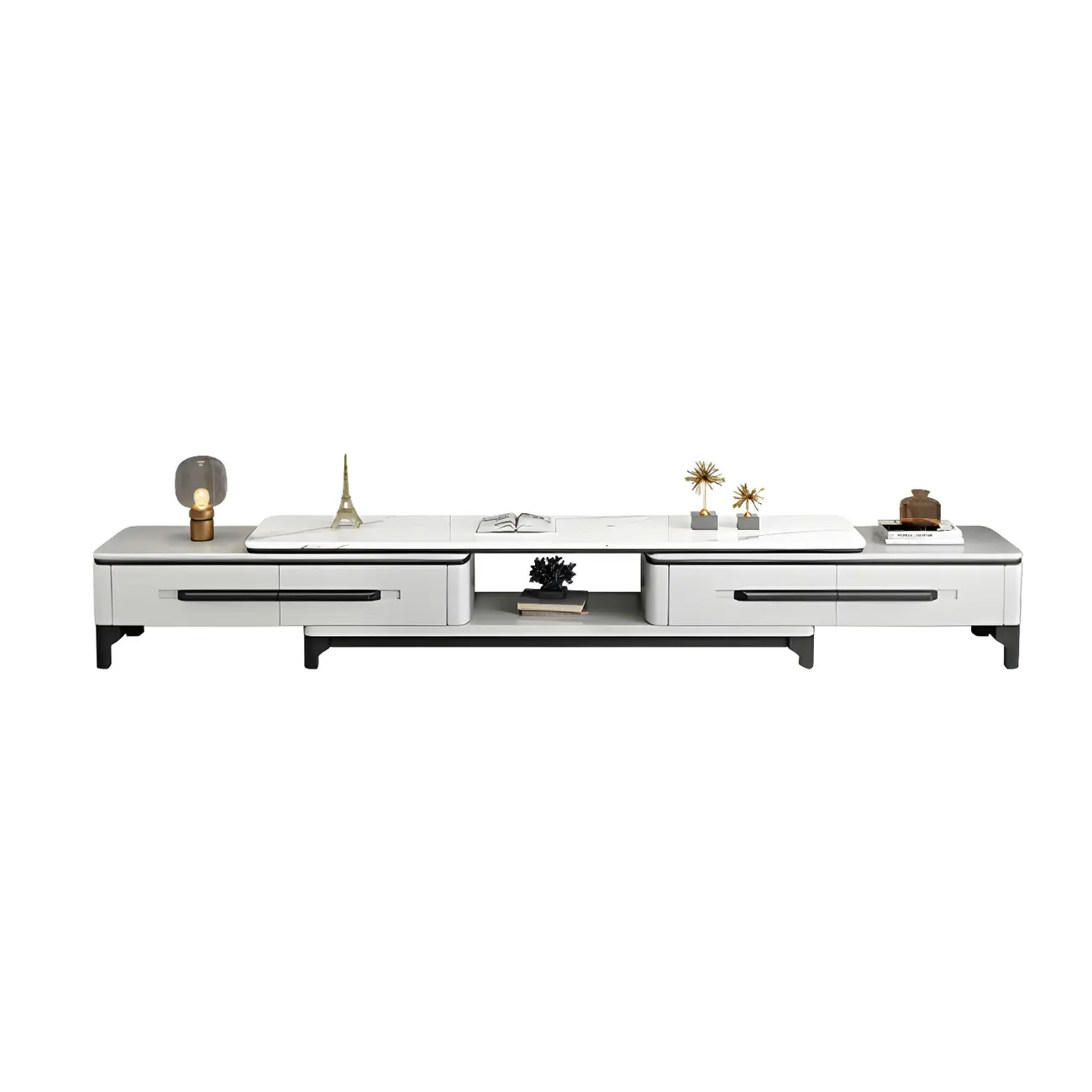Minimalist Stone Mueble Para TV Stand with Drawers for Home Image - 7 | homeyfad