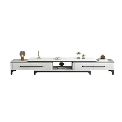 Minimalist Stone Mueble Para TV Stand with Drawers for Home Image - 7