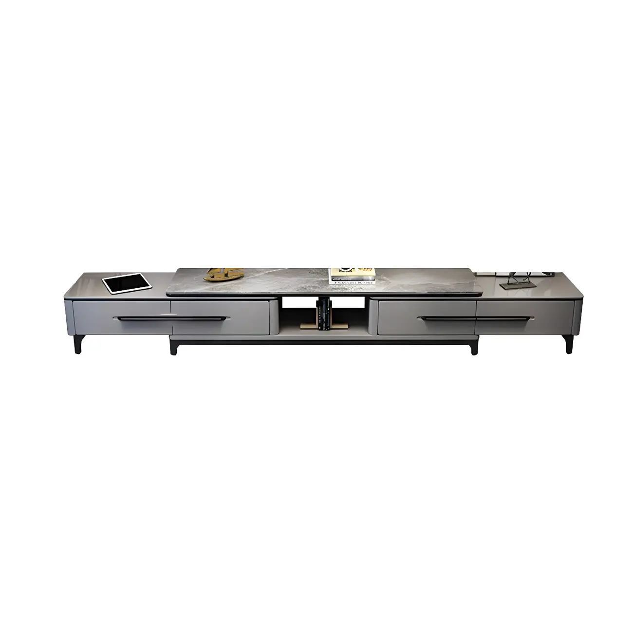 Contemporary Stone Mueble Para TV Stand with Drawer for Home Image - 3 | homeyfad