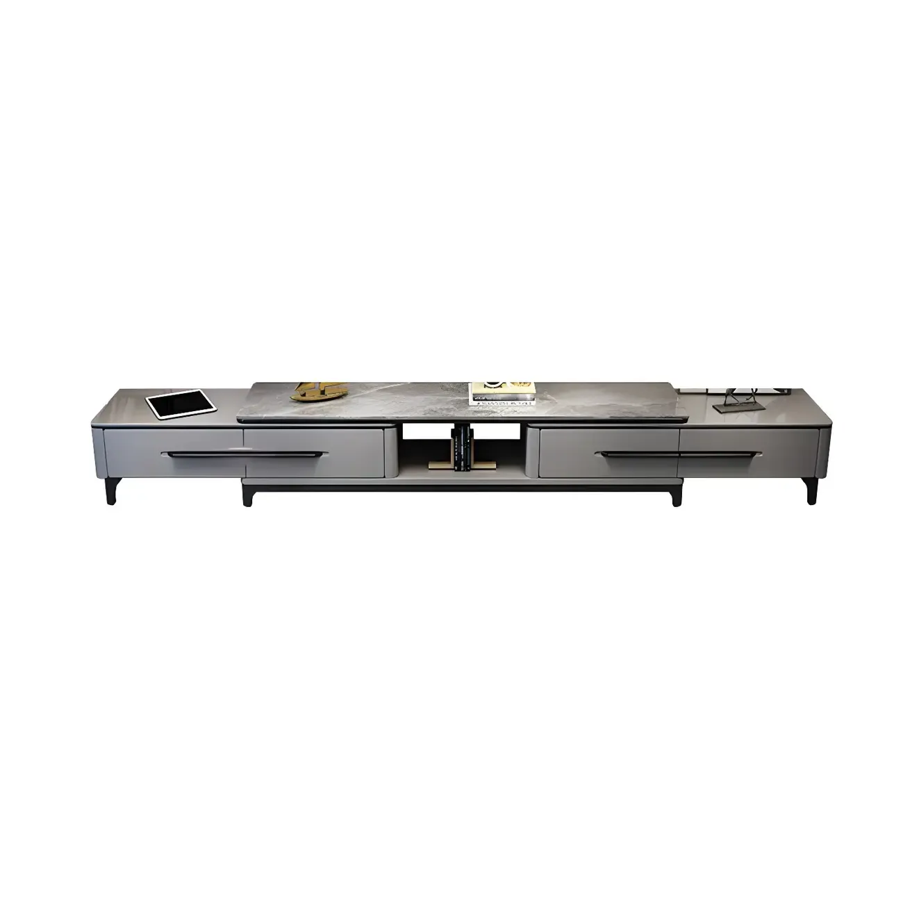 Contemporary Stone Mueble Para TV Stand with Drawer for Home Image - 3